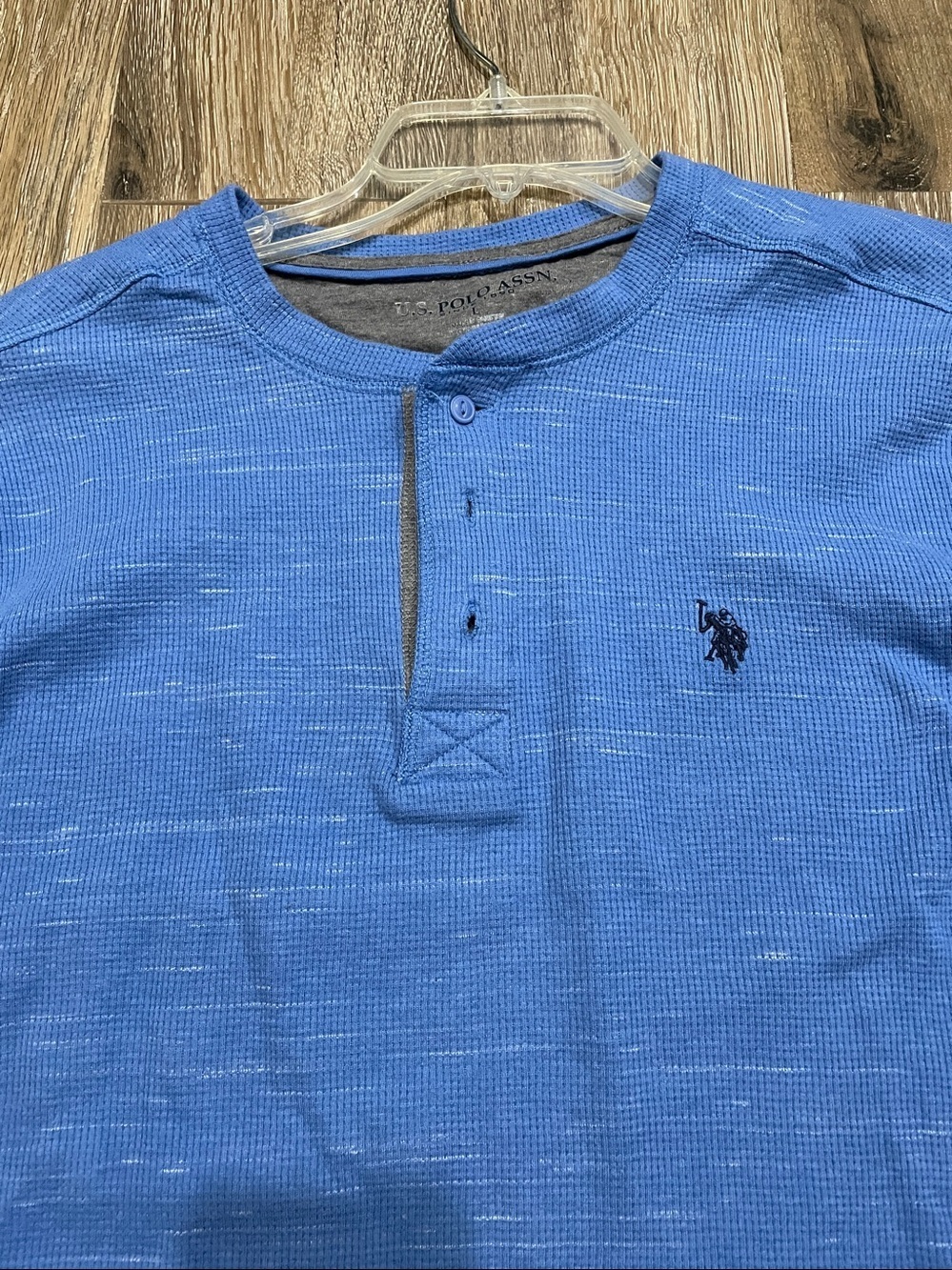 U.S. Polo Assn. Men's Long Sleeve Henley Shirt - Blue